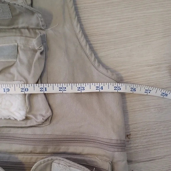 WALKER Men's Vintage Utility Sporting Vest in Cream Large - Picture 6 of 9